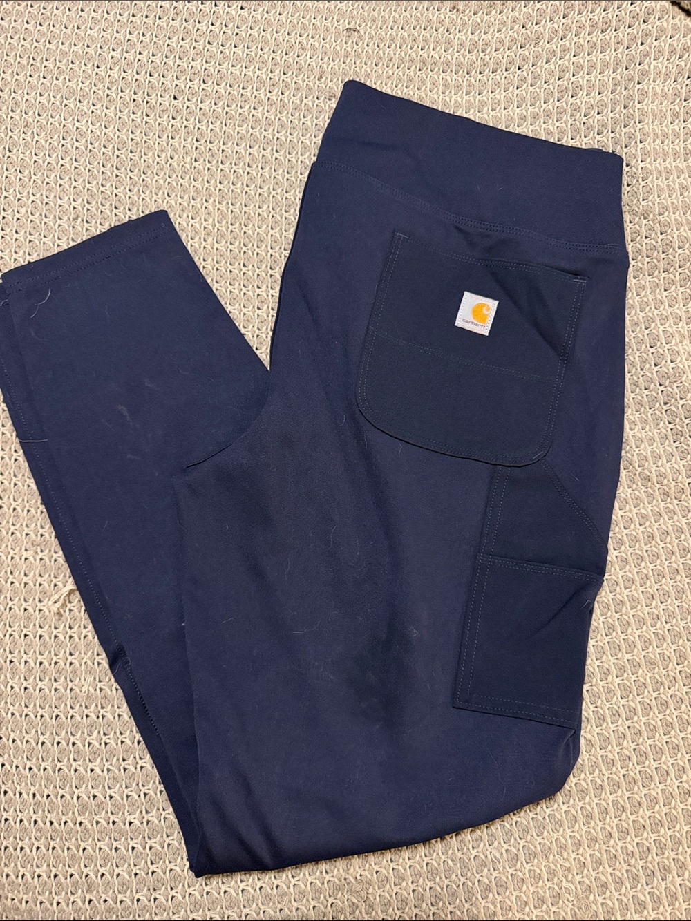 Carhartt Navy Utility Pocket Leggings with Logo Patch